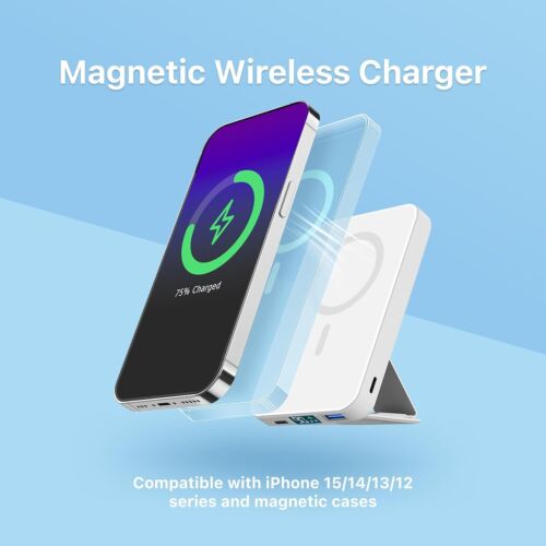 Power Bank by CENOKA Magnetic Wireless Portable Potable Charger USB-C for iphone - Picture 5 of 24