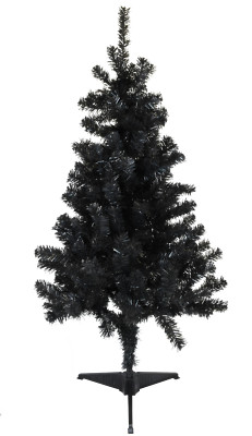 Tree Buddees Black Halloween / Christmas Artificial Tree 4 Feet Tall Decoration