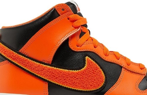 Nike Dunk High Retro 'Chenille Swoosh - Safety Orange' DR8805-002 - Picture 3 of 7
