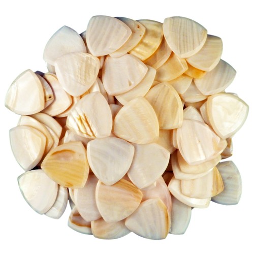 White Abalone Shell Guitar Pick - 2.0 mm 346 Triangle - Handmade Exotic Plectrum - Picture 5 of 10