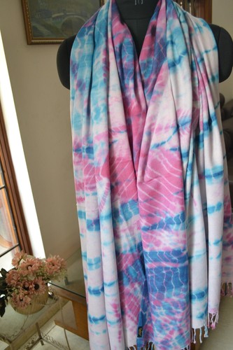DESIGNER TIEDYE HAND PRINT ~ 100% CASHMERE PASHMINA SHAWL : 16 DESIGNS CHOICE - Picture 3 of 9