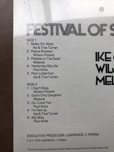 Festival of Stars: Various Artists - LP Original 1979 - Ike & Tina Turner - New - Imagen 3 de 3