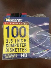 49 Pack Memorex Rainbow 3.5  IBM Formatted Diskettes.   OOP. Rare Computer Disk