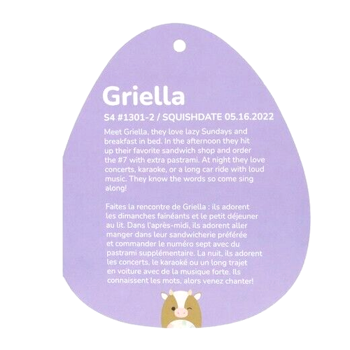 Original Squishmallows **GRIELLA the EASTER COW 4.5" MINI PLUSH** NWT - Picture 4 of 4