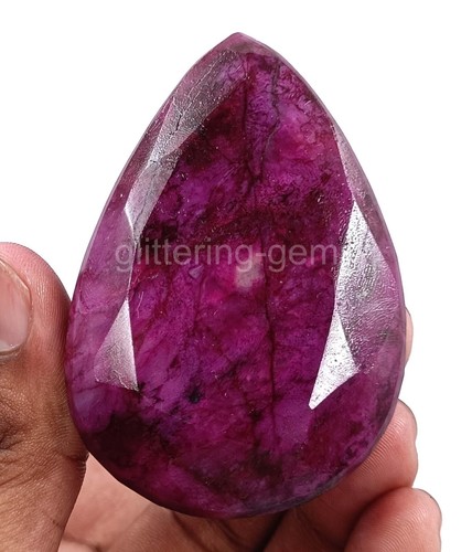 Big Red Ruby Africa Natural 351 Ct IGL Pear Shape Certified Loose Gemstone 5JSM - Bild 7 von 7