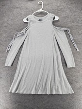 American Eagle Dress Womens Small Cold Shoulder Sleeve Gray
