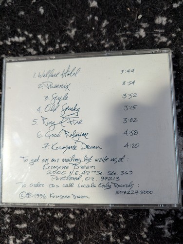 (Signed!) Kerosene Dream EP (CD, 1996, Kerosene Dream Records) Rare - Picture 3 of 3