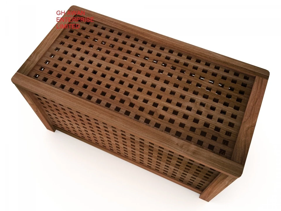 IKEA HOL Storage Home Living Room Corner Table Solid Acacia Wood Brown 98x50cm - Image 2 of 3