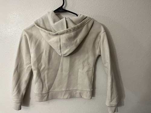 Bebe Sport Spotted Logo Full Zip Hoodie SweatShirt Kids Size Small Tan - Picture 3 of 4