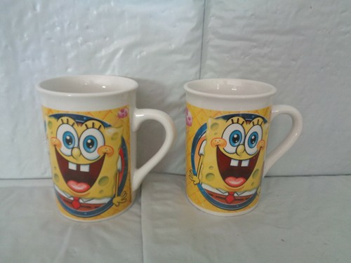 (2) Spongebob Squarepants -  Double-Sided - Coffee Mugs - New - Picture 1 of 2