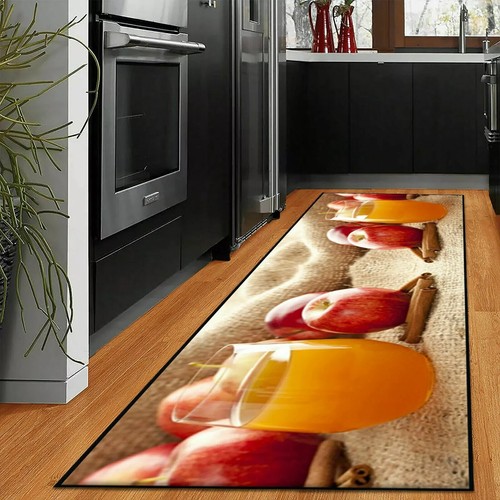 Neu 3D rutschfeste Küche Flur Läufer Teppiche waschbare Matte Boden Teppich Türmatten - Bild 5 von 42