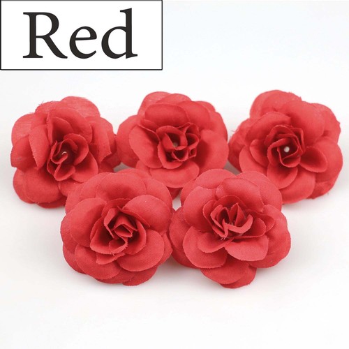 5/100PCS 23Color Artificial Silk Flower Head 4cm Fake Rose Wedding Home Decor - Picture 24 of 35