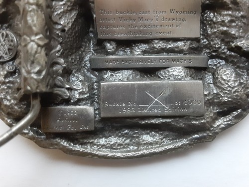 Siskiyou Belt Buckle 1983 Sheridan Wyoming Rodeo Western Limited Ed. - Picture 2 of 4