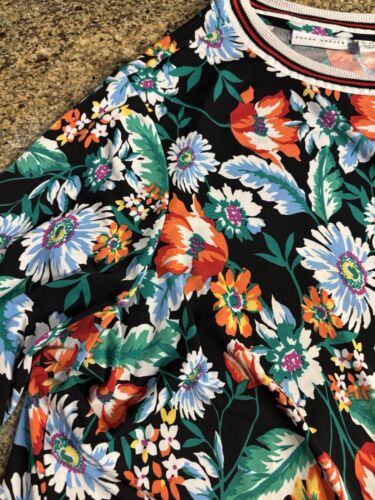Susan Graver bunte Blumen Langarm künstlerisch Pullover Freizeit Arbeit Größe 2x - Bild 3 von 10