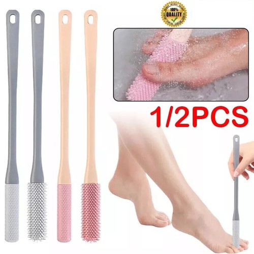 Toe Gap Cleaning Brush 15.7" Foot Scrubber Silicone Shower Long Handle Brush - Bild 23 von 30