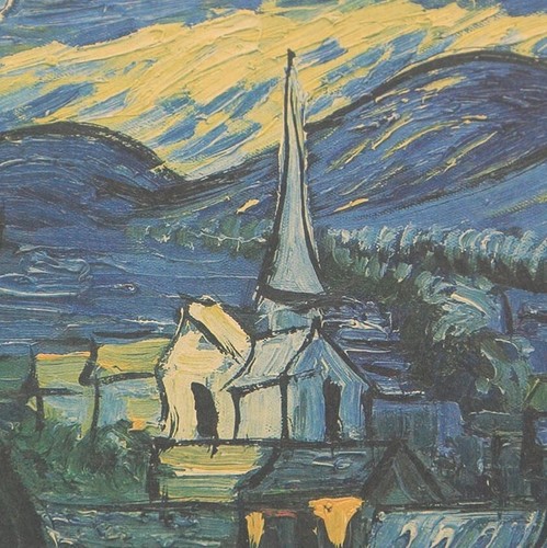 Retro Kraft Paper Poster - Starry Night Van  Gogh- for Home Bar Art Wall Decor - Picture 7 of 9