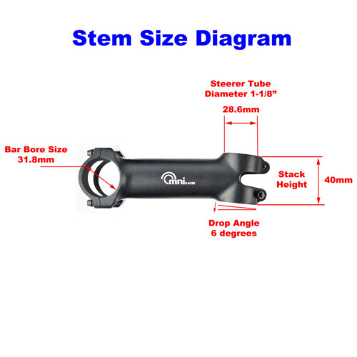 OMNI Racer WORLDS LIGHTEST ULTRA-Lite Alloy Stem: 31.8x60mm JUST 82g!! BLACK - Picture 4 of 8