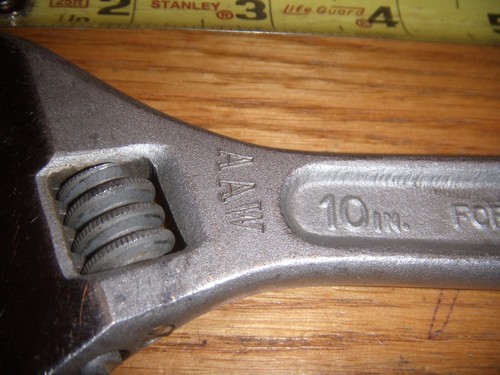 CRESTOLOY 10" CRESCENT ADJUSTABLE WRENCH # USA SATIN FINISH NY - Picture 2 of 2