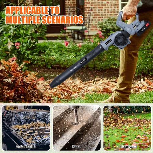 Cordless Air Blower Electric Garden Leaf Snow Dust Corner Cleaner 21V Battery - Picture 5 of 14