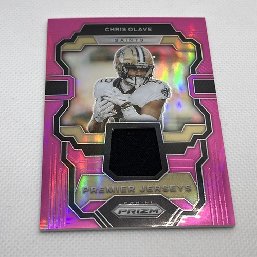 2023 Panini Prizm NFL - Chris Olave - Premier Jerseys - Pink Prizm - NO Saints - Picture 2 of 3