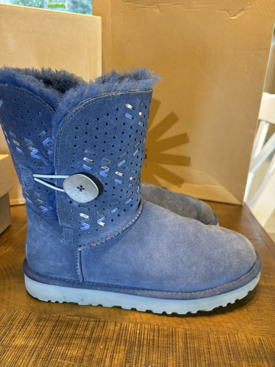 UGG Bailey Button ネイビー 24cm UGG Baily Button Boots Navy 8 | eBay
