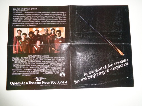 STAR TREK II THE WRATH OF KHAN NM ORIG 1982 MOVIE SOUVENIR BOOK & VARIETY PROMO - Picture 4 of 4