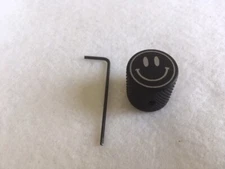 SMILEY FACE LASER ENGRAVED Control Guitar Knob  Guitar Parts Replacement Black