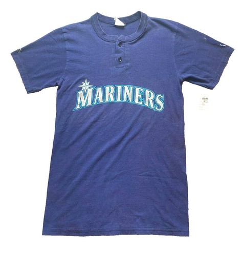 VTG Seattle Mariners Shirt Small Edd Fulkes Concrete 4 Majestic Baseball 80s Men