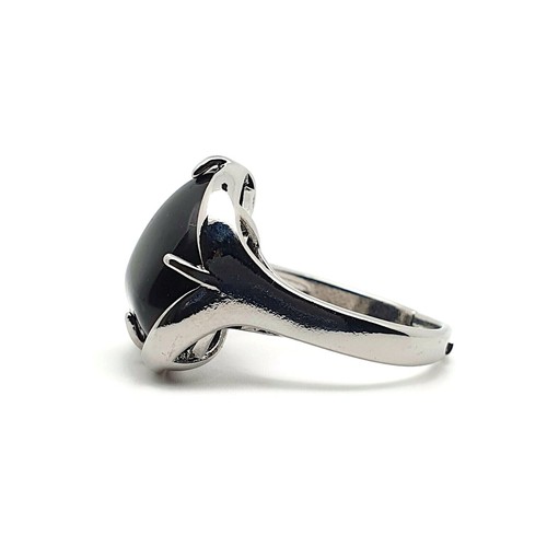 Ring Gemstone Heart Chakra Natural Crystal Adjustable Cocktail Silver Plated - Picture 25 of 121