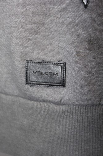 Volcom Pullover Hoodie Boys Youth Size L Large 14 Grey Crossed Front Hood Logo - Picture 5 of 8