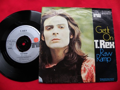 T.REX get it on / raw ramp NM SP Ariola 1971 NM w/ WUMO FIX adapter - Picture 2 of 2