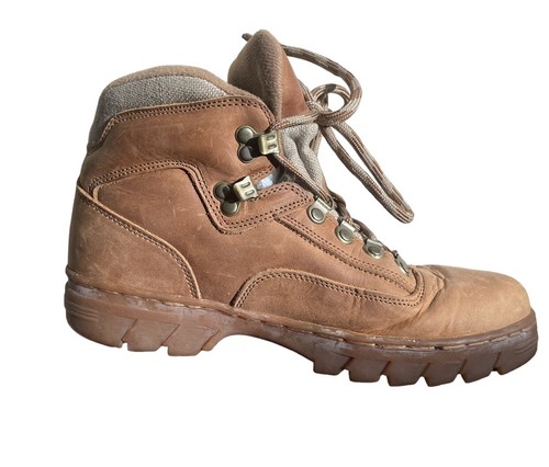 Bass hellbraune Stratton Outdoor Stiefel mittelhohe Herren Größe 9 Obermaterial Leder V487 Schnürung - Bild 7 von 12