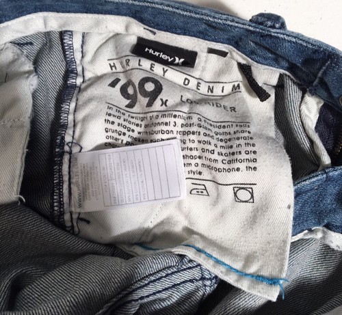 Hurley Denim Women's 99 Lowrider Jeans Med Wash Size 24, Inseam 31” - Picture 6 of 11