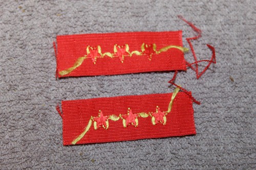Original Segunda Guerra Mundial Ejército Imperial Japonés Estilo Bevo Collar Privado Superior Insignia - Imagen 2 de 2