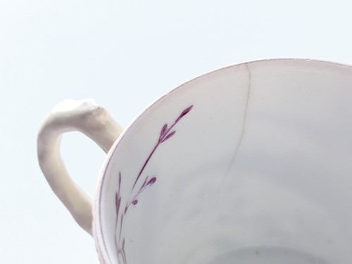 ANTIQUE Prussia 1880s "Mug" Erdmann Schlegelmilch Textured Surface Bird Motif - Picture 19 of 19