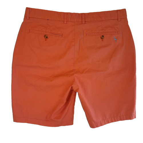TailorByrd Shorts Mens 36 Salmon Orange Bermuda Chino 100% Cotton Flat Front - Picture 4 of 9