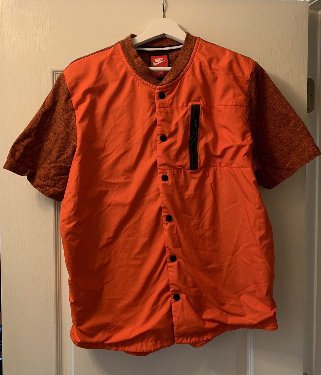 NIKE BONDED MEN'S JERSEY 678614-891 ORANGE SHIRT TECH