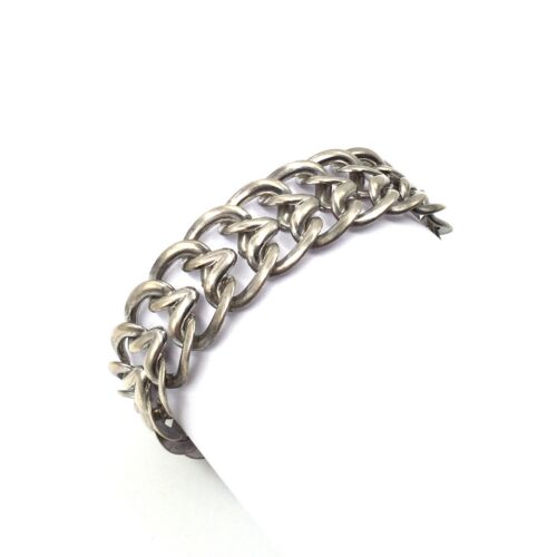 Pulsera de plata 925 portátil en ambos lados bisutería unisex 18,5 cm cadena de eslabones 32gr - Imagen 4 de 17