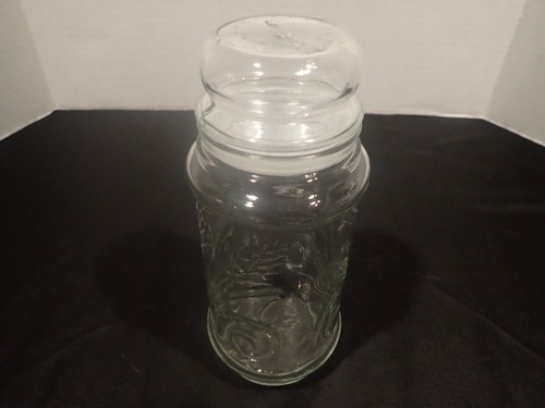 Fioriera vintage 1982 arachidi Mr arachidi barattolo vetro 8,5 in barattolo con coperchio motivo grano - Foto 1 di 5