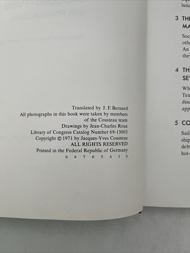 Life and Death in a Coral Sea 1971 Jacques-Yves Cousteau HC DJ 1st Edition DD - Picture 9 of 14
