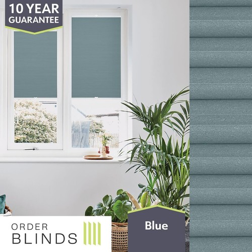 No Drill Pleated Honeycomb Blinds - Perfect Fit Blackout Thermal Blind for UPVC - Picture 13 of 16