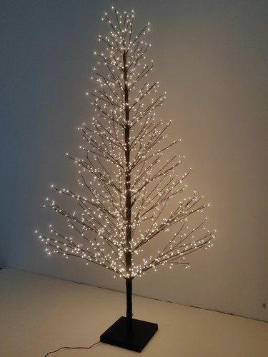 3.9 Ft/5.8 Ft Black Birch Tree W/LED Lights Indoor Christmas Tree Decor - Picture 9 of 12