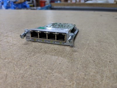 Cisco EHWIC-4ESG-P Four port 10/100/1000 Ethernet switch interface card w/PoE