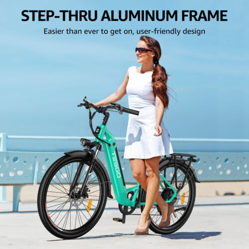 27.5" Damen E-Bike Elektrofahrrad E-Mountainbike E-Mtb shimano 7Speed 576Wh Grün - Bild 12 von 12