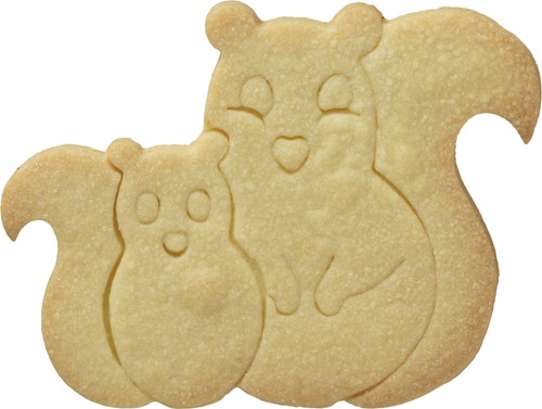 Ausstechform Eichhörnchenpaar Edelstahl mit Innenprägung Ausstecher Zoo Tiere - Bild 2 von 3