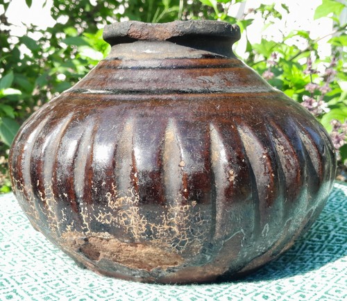 Historical Burmese Golden Age Pottery Myanmar Martaban Jar 15th-16th Century - Picture 17 of 17