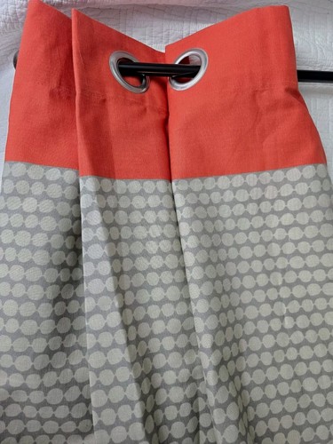 De Colección IKEA Naranja Gris Ojal Cortina Juego 4 Paneles 42x85" Retro MCM - Imagen 4 de 17