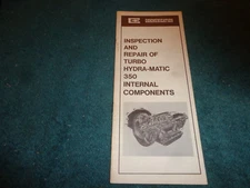 1971 CHEVROLET TURBO 350 TRANS INSPECTION SHOP BOOKLET / ORIGINAL MANUAL BOOK