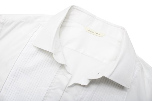 Suitsupply Slim Fit Camicia Formale Uomo 2XL Pique Bib Smoking Bianco Colletto - Foto 4 di 10