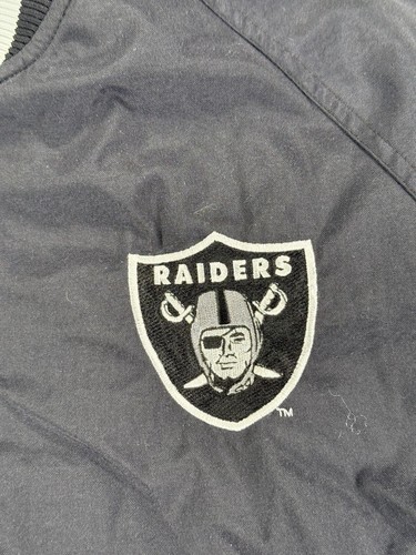 Vintage 90s NFL Nike Pro Line Oakland Raiders Full Zip Football Jacket Sz Large - Picture 11 of 14